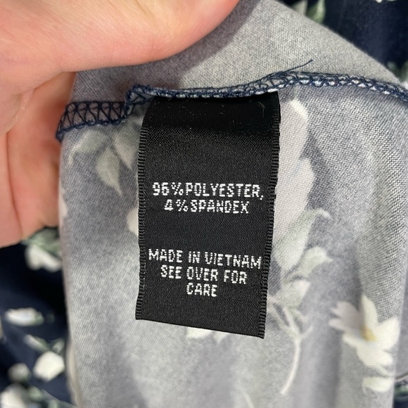 BCX Blue Floral Dress Large Women’s - Picture 3 of 8